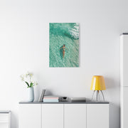 Aerial Ocean Serenity Woman Portrait Wall Art & Canvas Print