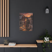 Rustic Farmhouse Santa at Dusk Wall Art & Canvas Print