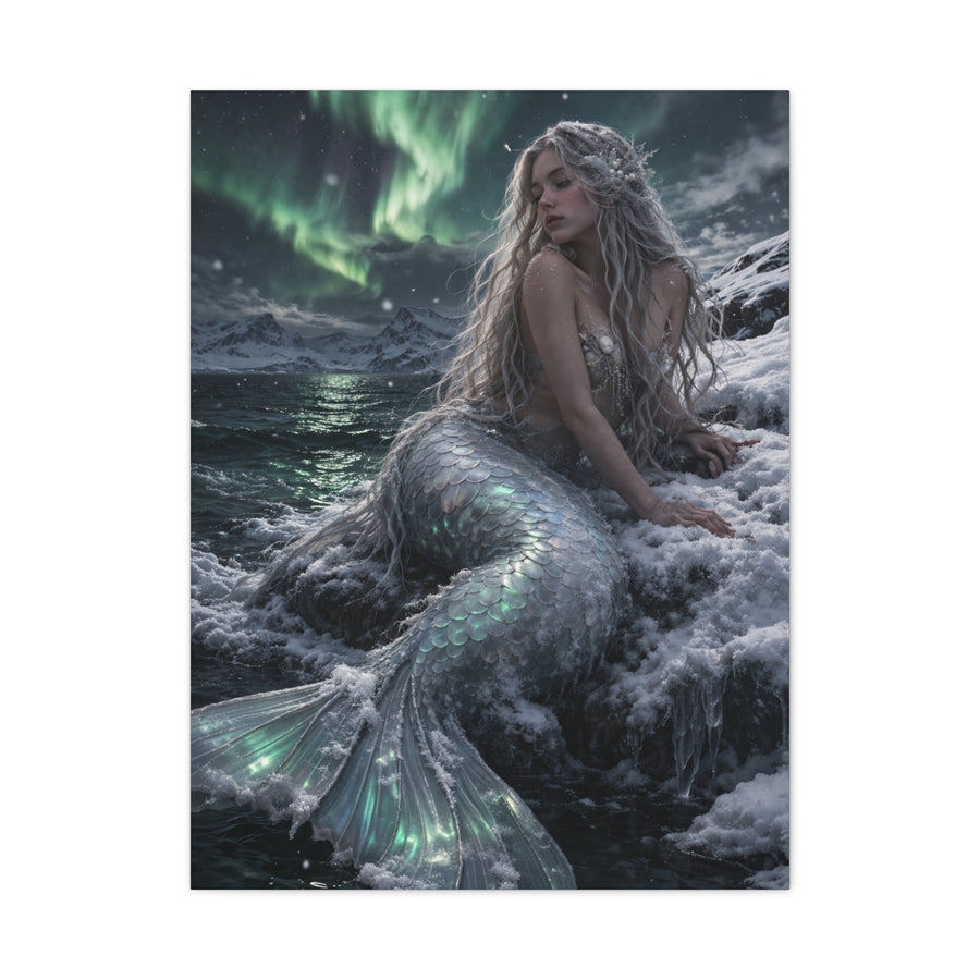 Arctic Aurora Mermaid Fantasy Wall Art & Canvas Print