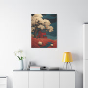 Primitive Farmhouse Sheep Folk Scene Wall Art & Canvas Print