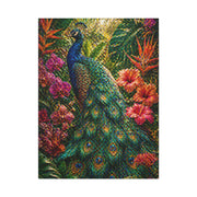 Tropical Maximalist Peacock Jungle Wall Art & Canvas Print