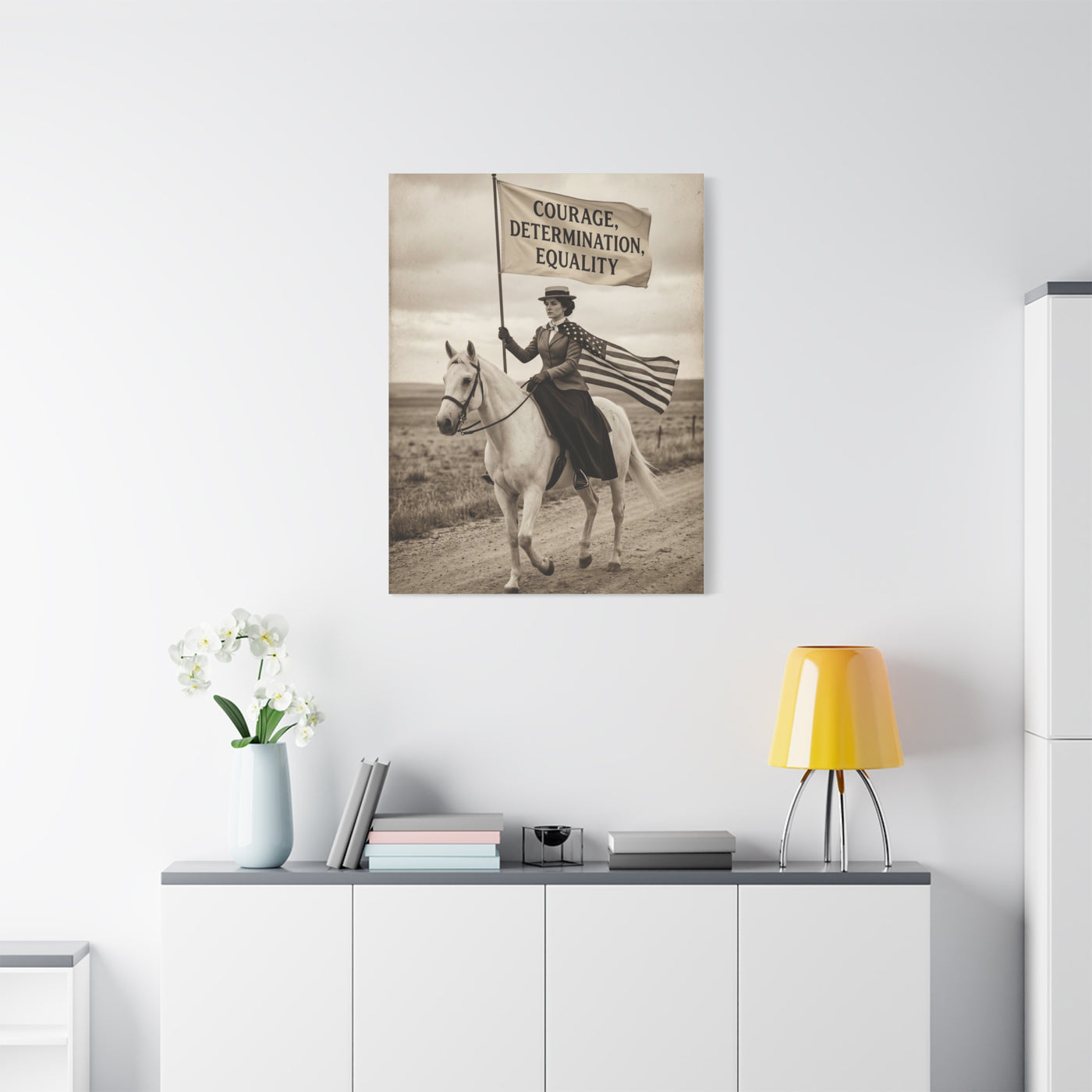 Suffrage Rider Equality Statement Wall Art & Canvas Print