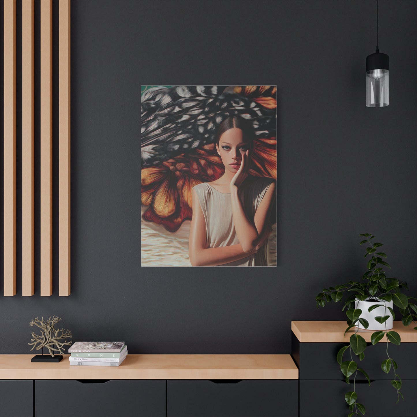 Abstract Butterfly Portrait Contemporary Wall Art & Canvas Print