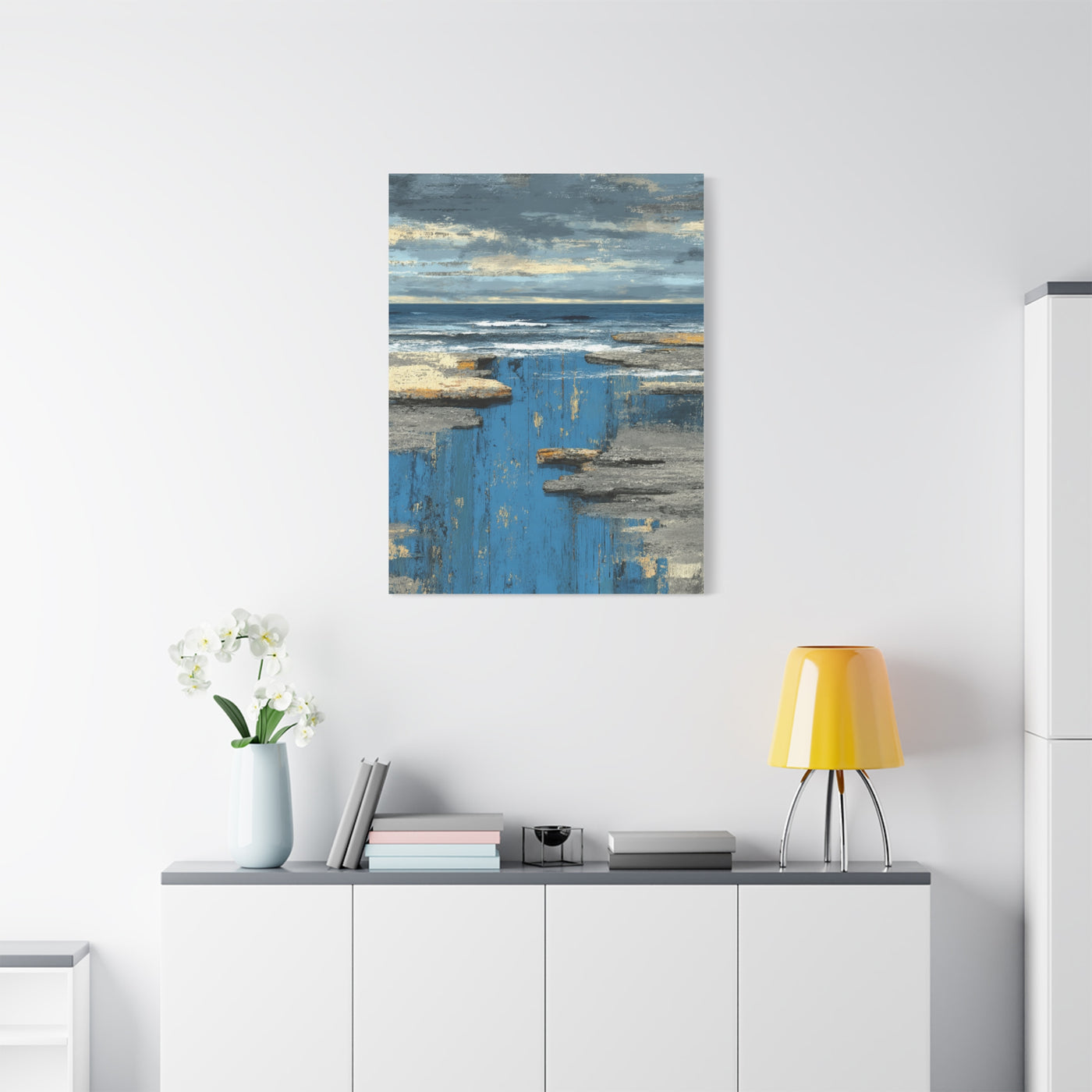 Coastal Horizon Abstract Seascape Wall Art & Canvas Print