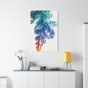 Blue and Amber Smoke Abstract Wall Art & Canvas Prints