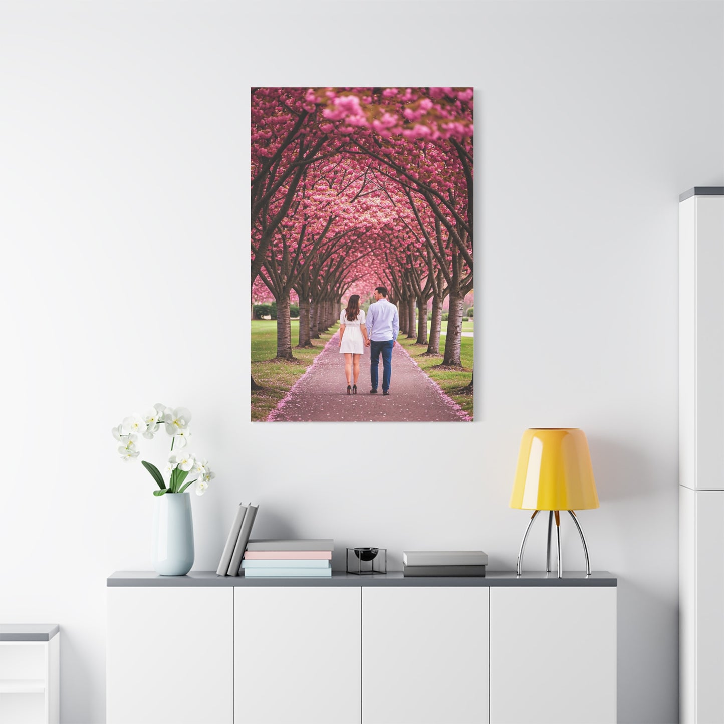Romantic Sakura Tree Walk Wall Art & Canvas Prints