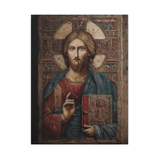 Christ Icon Mosaic Sacred Portrait Wall Art & Canvas Print