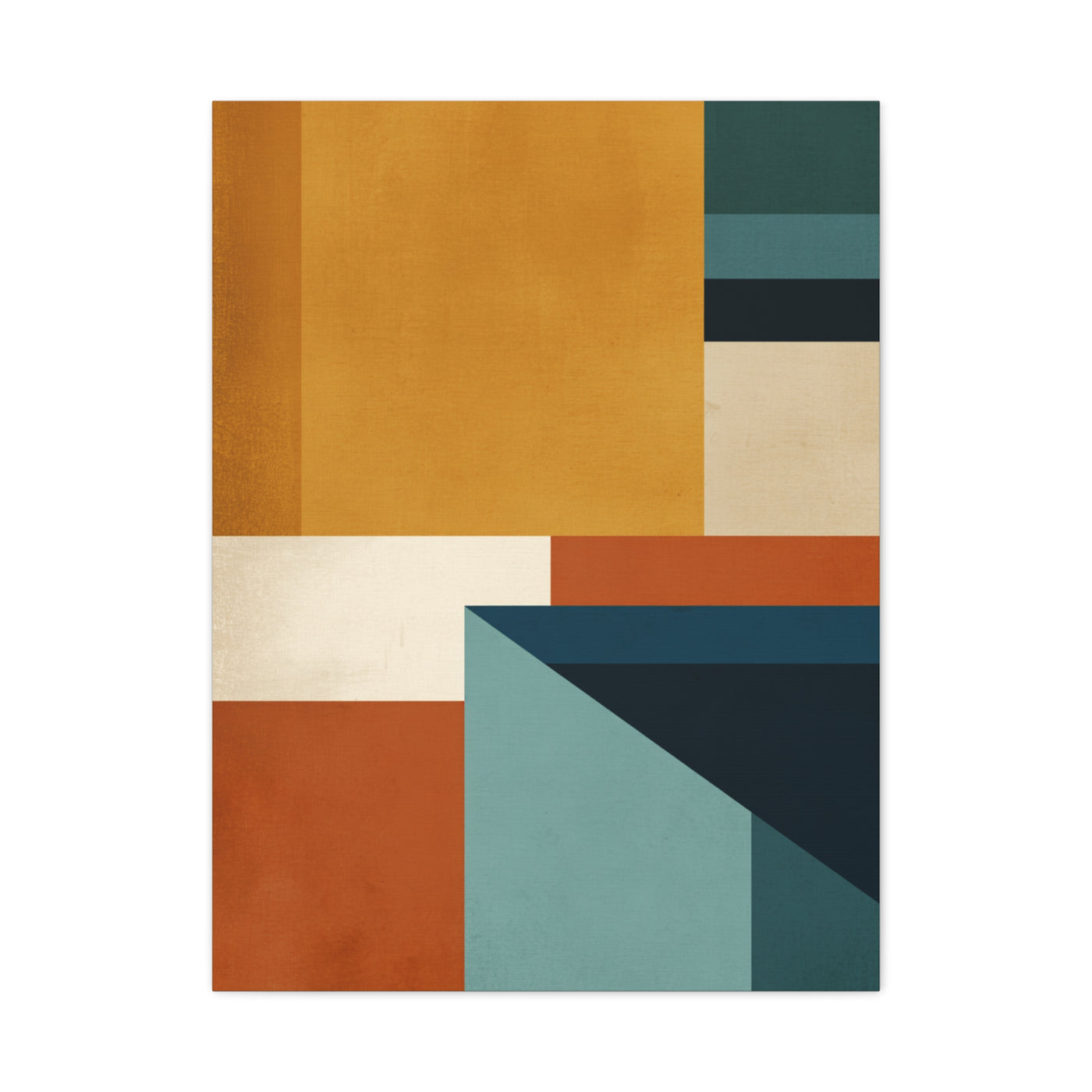 Mid Century Modern Geometric Color Block Wall Art & Canvas Print