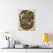 Preserved Moss & Fungi Woodland Collage Wall Art & Canvas Print