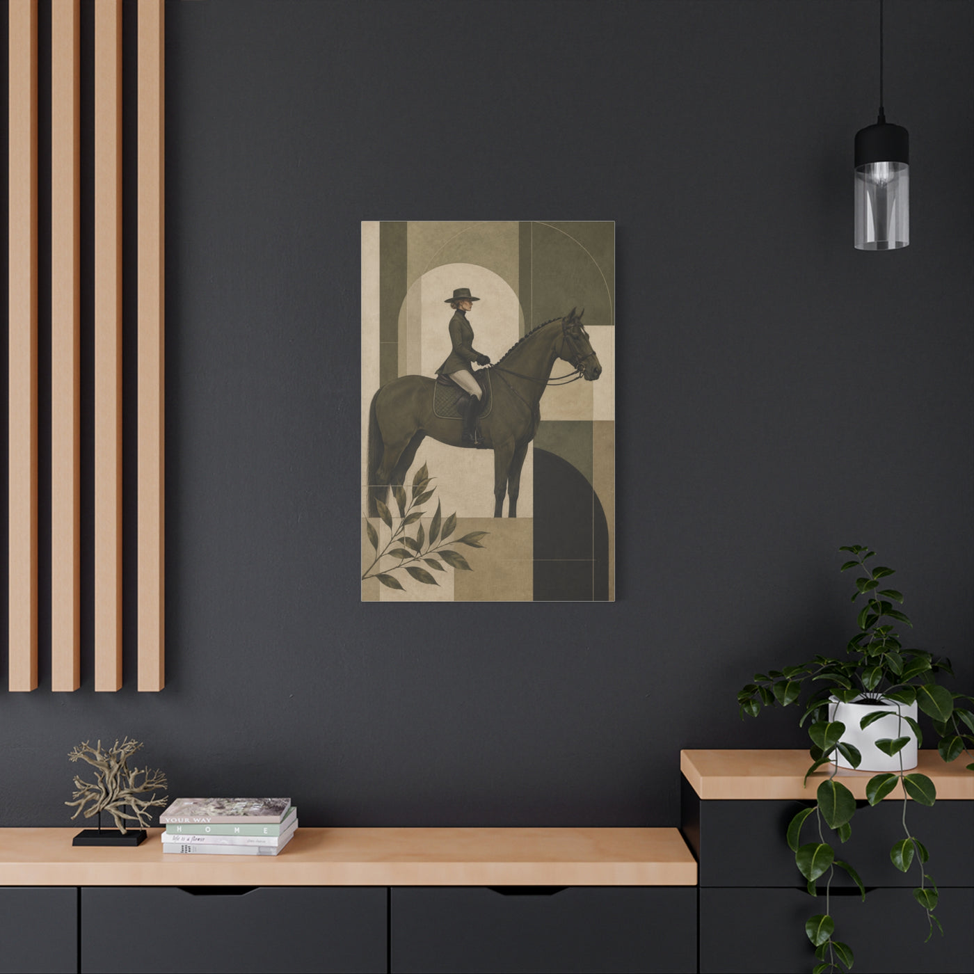 Equestrian Editorial Profile Composition Wall Art & Canvas Print