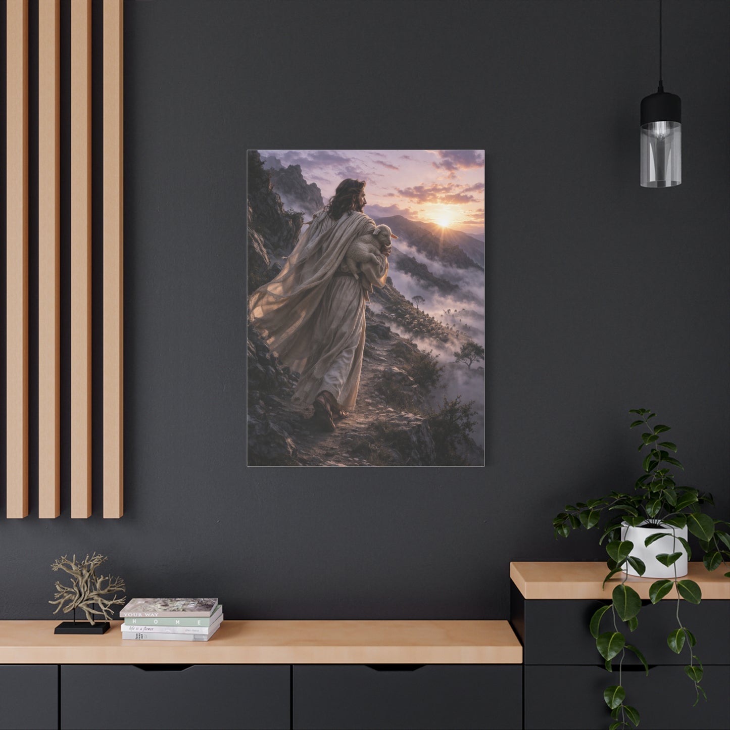 The Good Shepherd Mountain Path Wall Art & Canvas Print