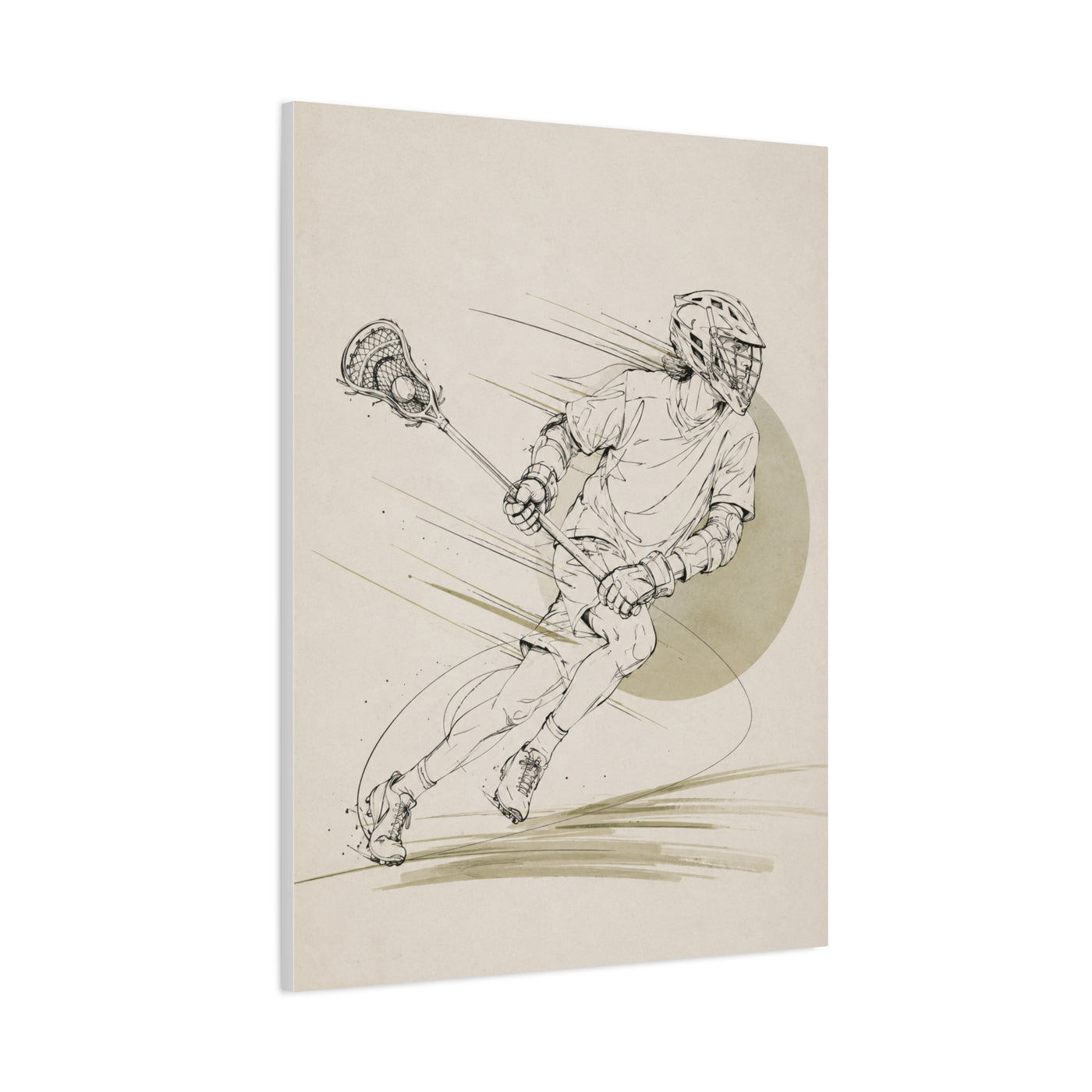 Minimal Lacrosse Motion Sports Wall Art & Canvas Print