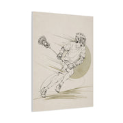 Minimal Lacrosse Motion Sports Wall Art & Canvas Print