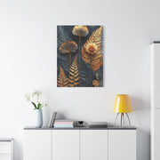 Golden Botanical Relief Composition Wall Art & Canvas Print