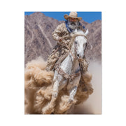 Dust Storm Cowboy Gallop Wall Art & Canvas Print