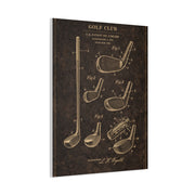 Antique Golf Club Patent Diagram Wall Art & Canvas Print