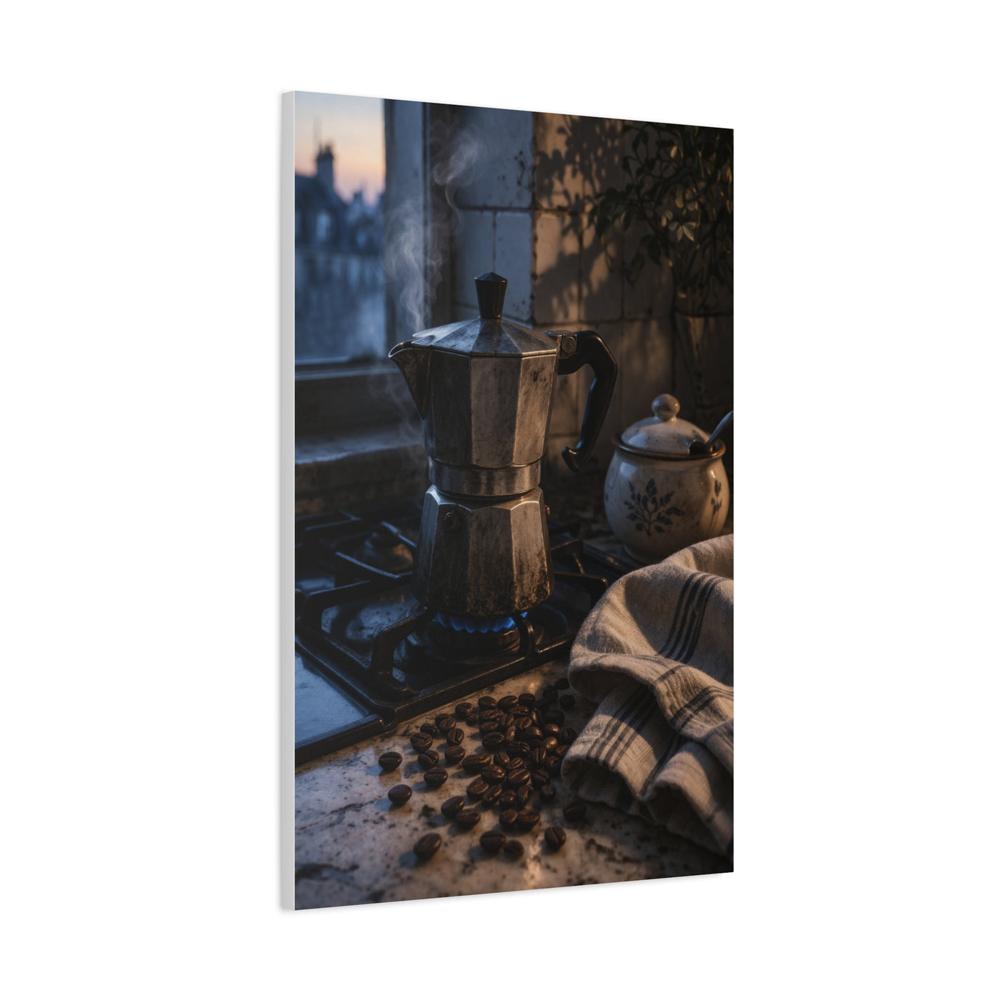 Italian Moka Pot Morning Ritual Wall Art & Canvas Print