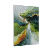 Green Sage and Gold Organic Abstract Wall Art & Canvas Print