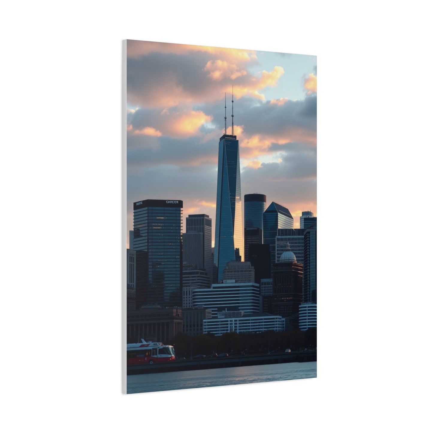 Chicago Skylines Art Canvas Art 8 Wall Art & Canvas Print