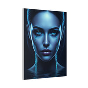 Blue Tears Reflection Portrait Wall Art & Canvas Prints