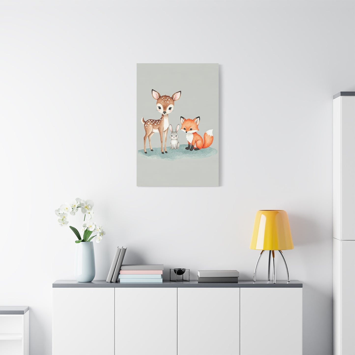 Woodland Friends Nursery Wall Art & Canvas Print