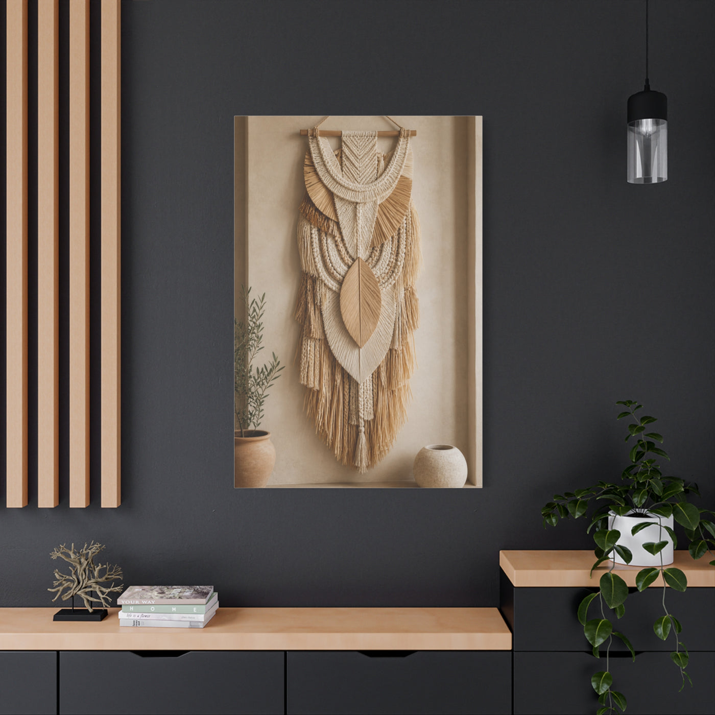 Handwoven Natural Fiber Wall Hanging Wall Art & Canvas Print