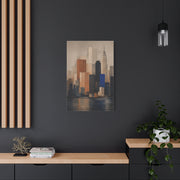 Modern Color Block Skyline Reflection Wall Art & Canvas Print