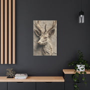 Rustic Stone Deer Relief Wall Art & Canvas Print