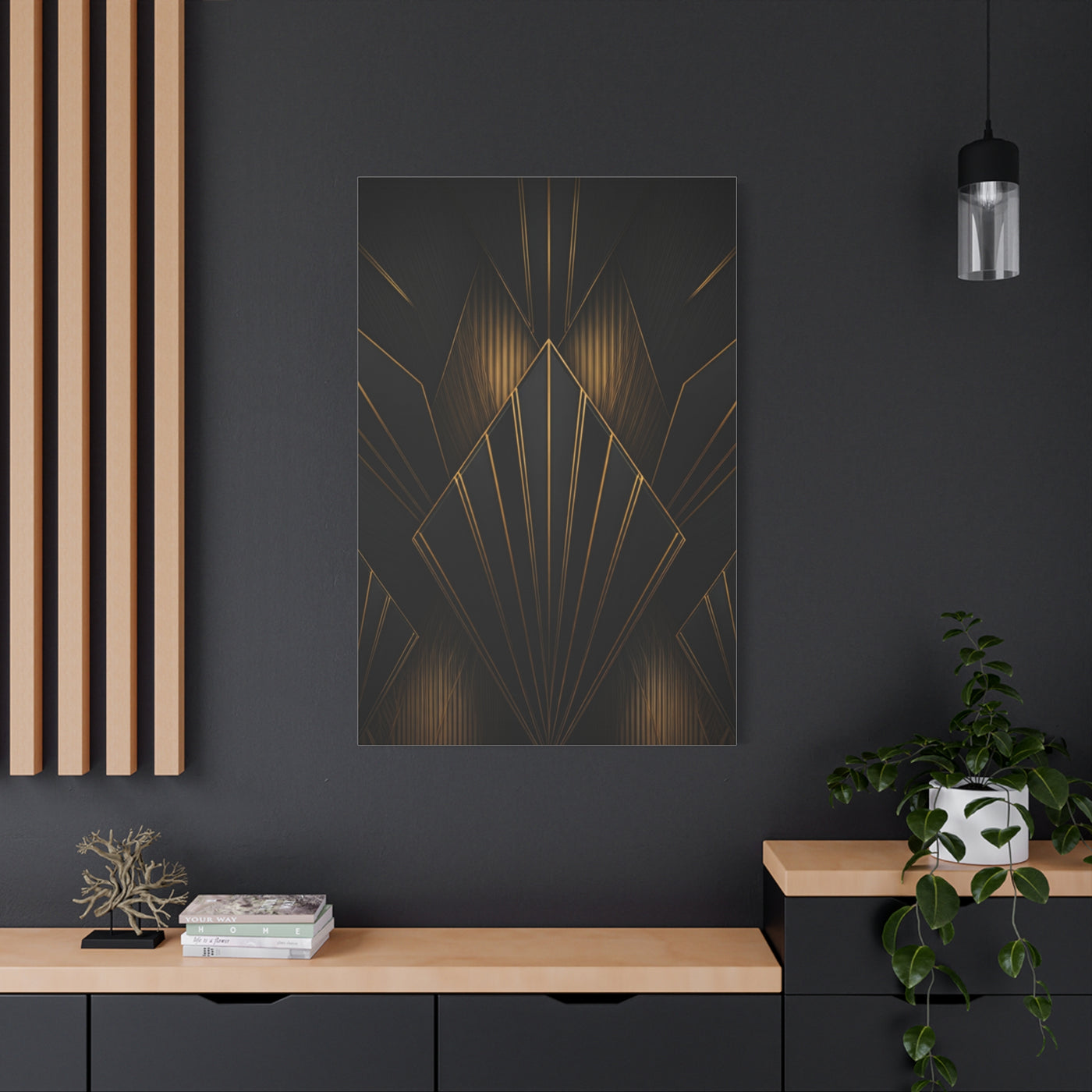 Deco Diamond Elegance Black & Gold Wall Art & Canvas Prints