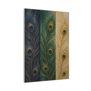 Peacock Feather Triptych Harmony Wall Art & Canvas Print