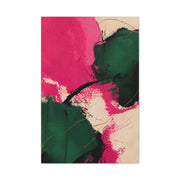 Bold Pink and Emerald Abstract Wall Art & Canvas Print