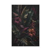 Dark Botanical Hibiscus Jungle Tropical Wall Art & Canvas Print