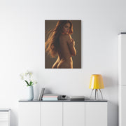 Golden Backlight Female Silhouette Wall Art & Canvas Print