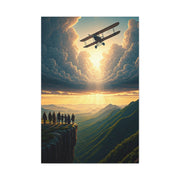 Vintage Airfield Dreams at Sunrise Wall Art & Canvas Prints