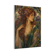 Art Nouveau Woman Ornamental Portrait Wall Art & Canvas Print