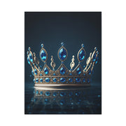 Royal Blue Crystal Crown Wall Art & Canvas Prints