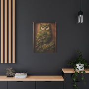 Biophilic Moss Owl Shadowbox Wall Art & Canvas Print