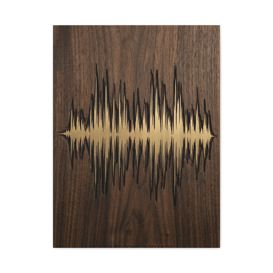Personalized Soundwave Engraved Wood Wall Art & Canvas Print