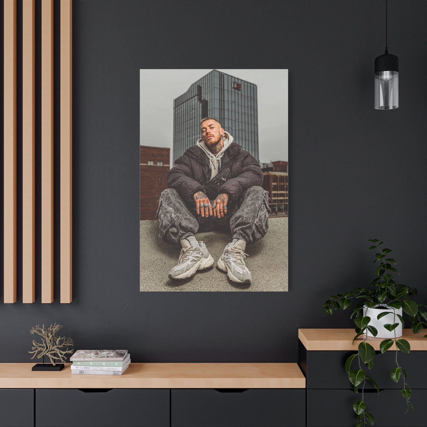 Urban Streetwear Rooftop Portrait Wall Art & Canvas Print