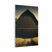 Minimal Rustic Barn Under Evening Sky Wall Art & Canvas Prints