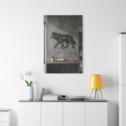 Geometric Line Wolf Wall Sculpture Panel Wall Art & Canvas Print