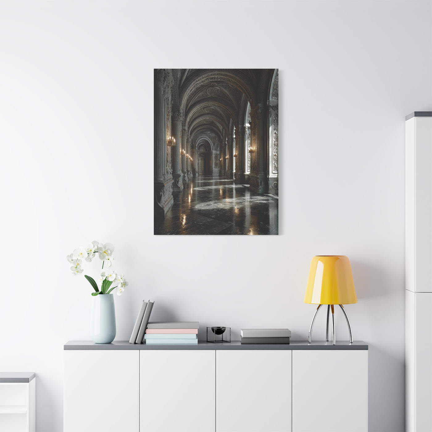 Grand Neoclassical Corridor Wall Art & Canvas Print
