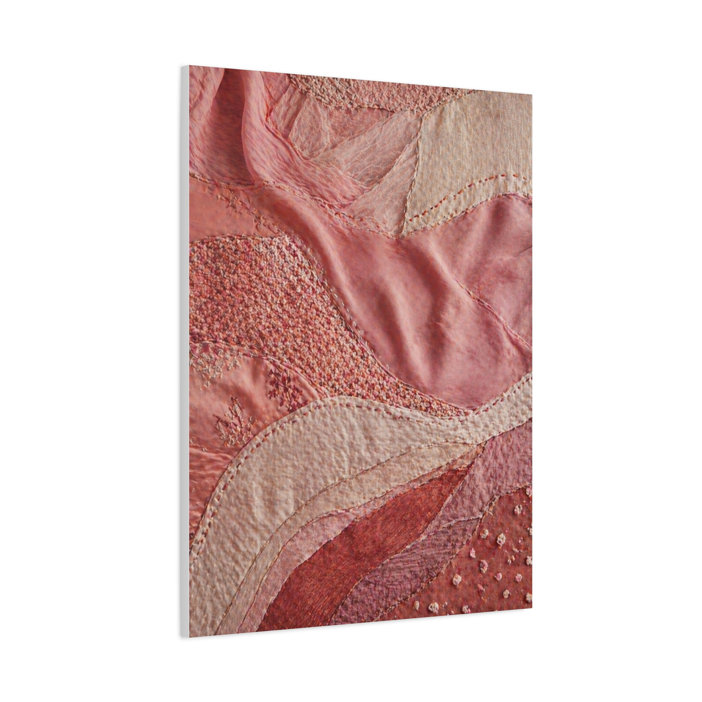 Couture Pink Textile Abstraction Wall Art & Canvas Print