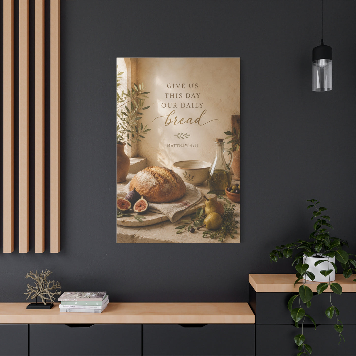 Give Us This Day Our Daily Bread Scripture Wall Art & Canvas Print