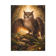 Enchanted Forest Guardian Owl Wall Art & Canvas Print