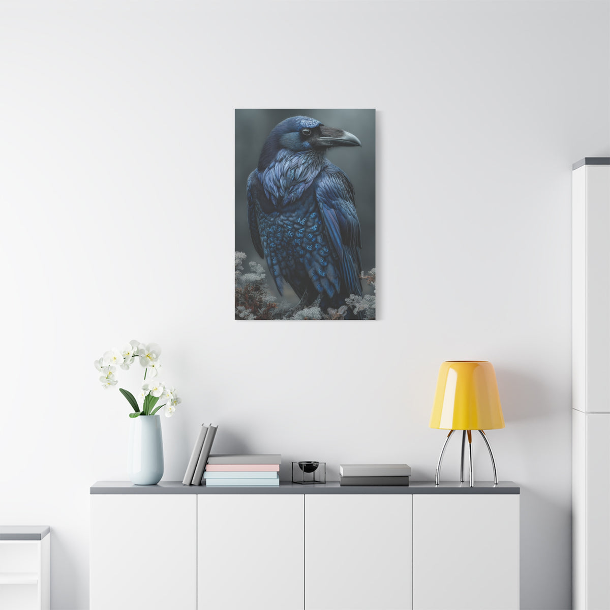 Enchanted Rune Raven Wall Art & Canvas Print