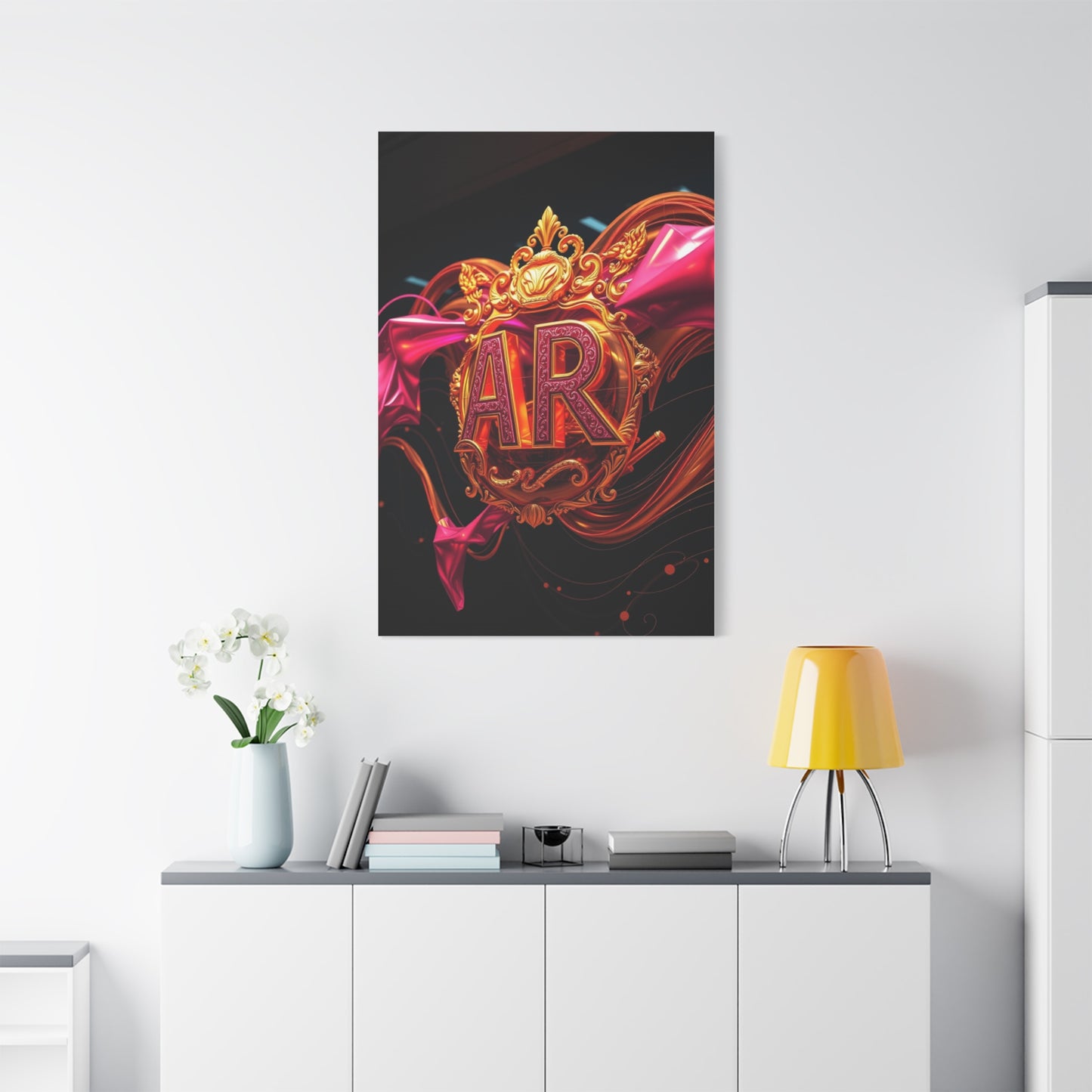 Supreme Canvas Gold & Pink Art Collection Wall Art & Canvas Print