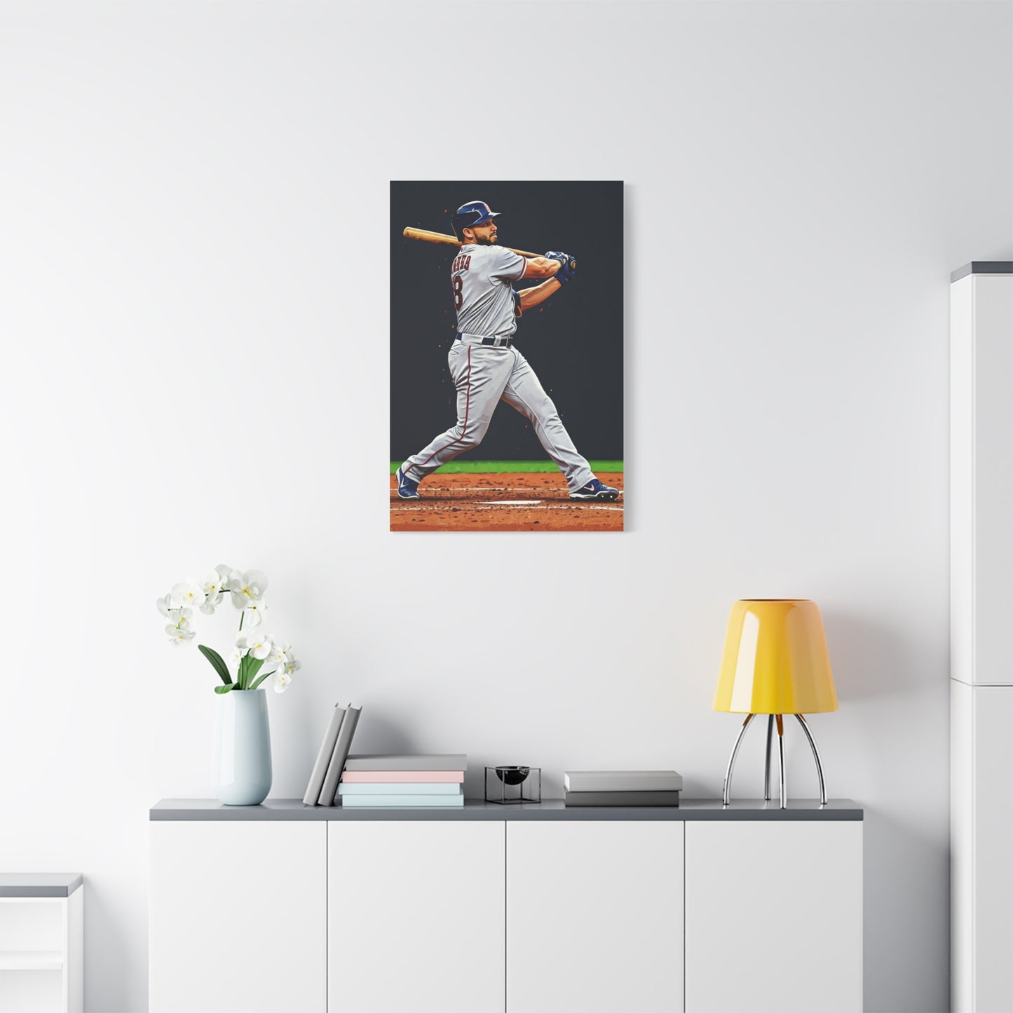 Classic Baseball Batting Stance Wall Art & Canvas Prints