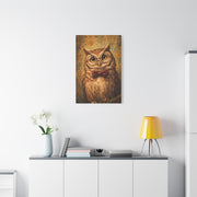 Whimsical Scholar Owl Portrait Wall Art & Canvas Print