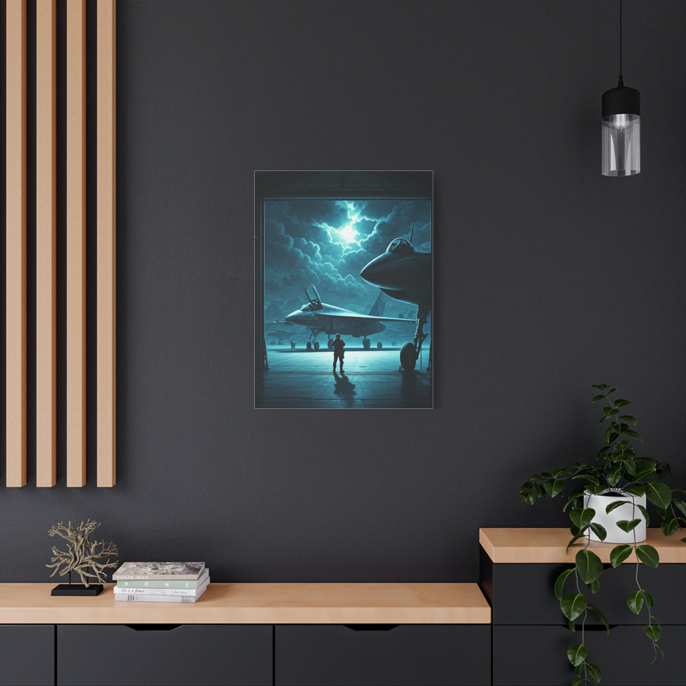 Storm Hangar Jet Silence Wall Art & Canvas Prints